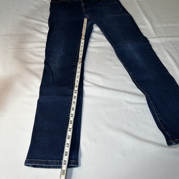 Levi Strauss Skinny Stretch Jeans Womens 8 Blue Denim Mid Rise Zip Fly‎ - Picture 8 of 11